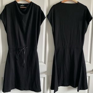 Nino Brand Black Midi Tie Dress 1